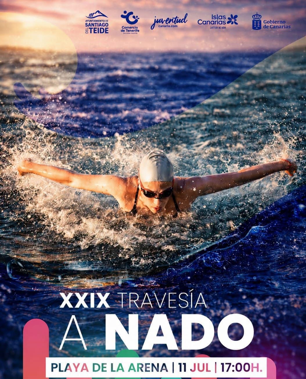 Agotadas las 300 plazas para participar en la XXIX edición de la Travesía a Nado Playa de La Arena-Puerto de Santiago