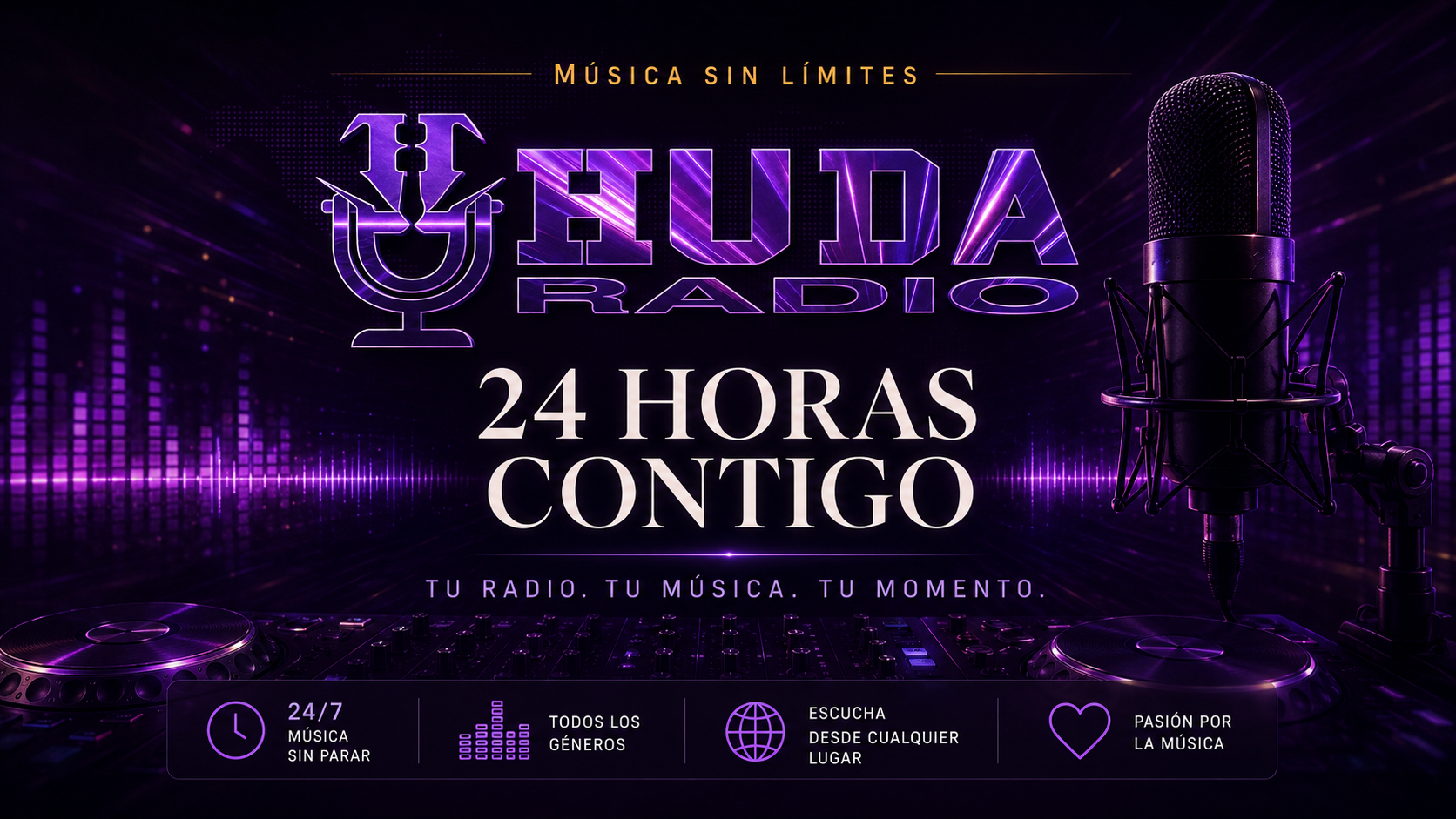 HUDA Radio · Música sin límites · 24 horas contigo